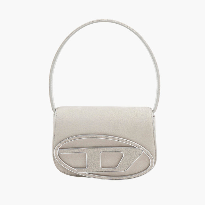 DIESEL Grey Leather Shoulder Bag