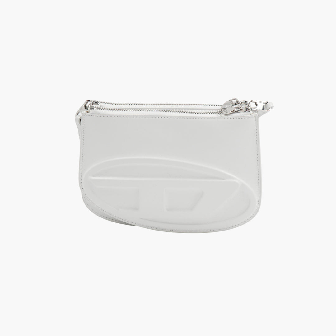 DIESEL White Leather Shoulder Bag